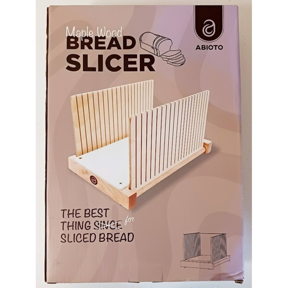 Abioto Bread Slicer OS Wood NWT Maple Bamboo Foldable 850031814826